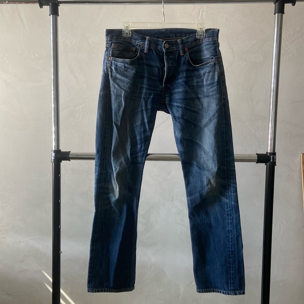 RRL slim fit blue jeans selvedge denim